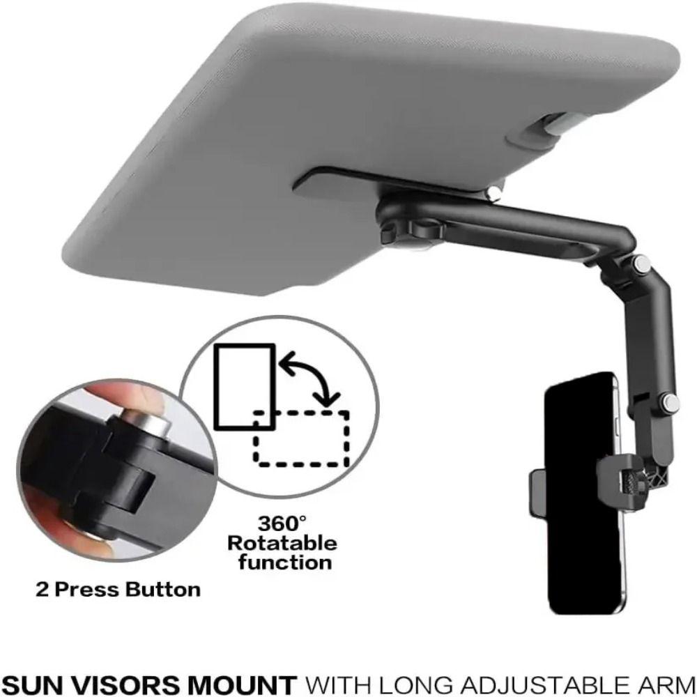 Anti Slip Sun Visor Holder 360° Rotatable Car Navigation Stand Driving Phone View