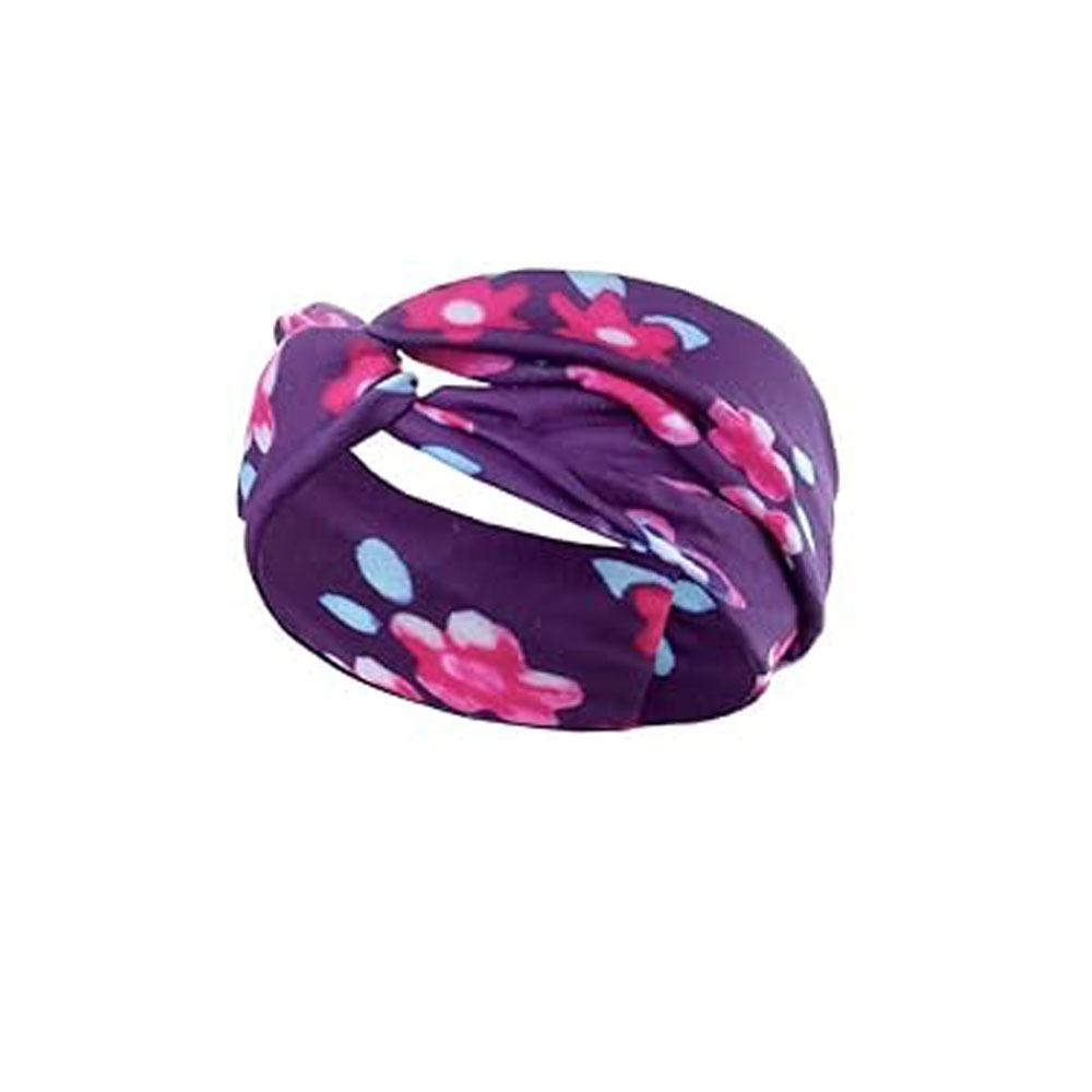 Cashew Flower Headband Sports Running Bohemian Face Wash Makeup Headband Cross Wide-brimmed Headband for Women