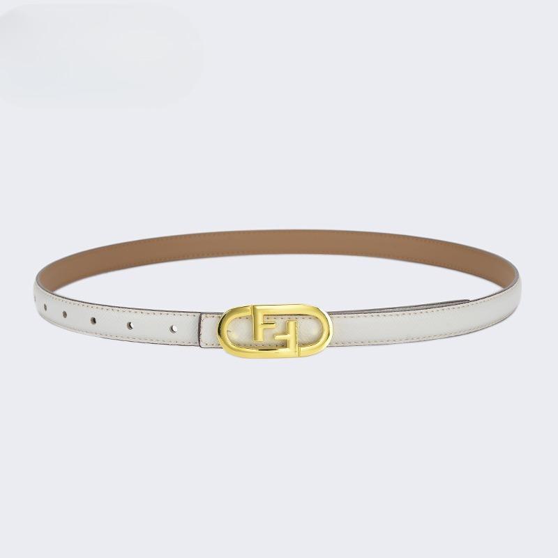 Women's Summer Versatile Ins Trendy and Fashionable Personalized Decorative Cross Pattern New Genuine Leather Retro Trousers Belt Thin