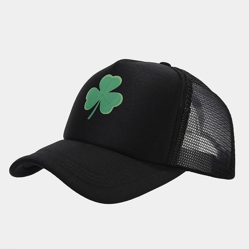 New Fashion Clover Pattern Truck Driver Hat Men's Summer Outdoor Sun Hats Women Breathable Sunscreen Mesh Baseball Cap Tide