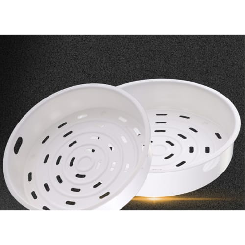 Two Plastic Steaming Racks and Baskets, Universal Design for Uniform Cooking, Multifunctional, Compact Size, Compatible with 2L Smart Rice Cookers