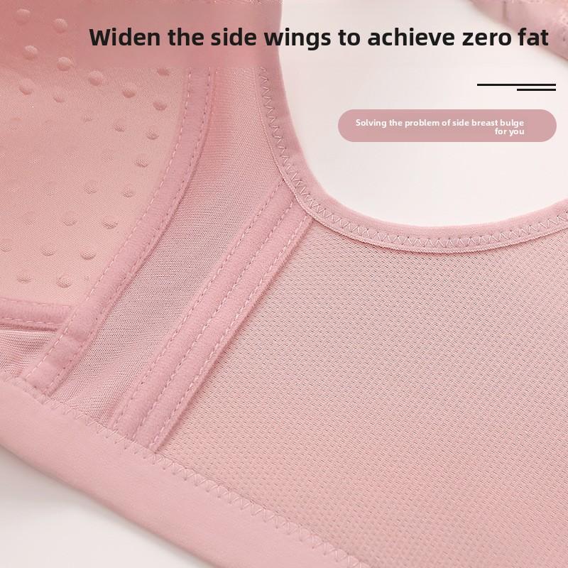 Θηλαστικός Σουτιέν Μεγάλου Μεγέθους με Κούμπωμα Μπροστά και Σχέδιο V Λαιμού Αναπνέον, Με Πλευρική Υποστήριξη, Χωρίς Μπανέλες Κατάλληλο για Μητέρες Μέσης Ηλικίας