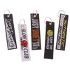 1Pc Fashion Trinket Double Sides Embroidery Tag Keychain Motorcycle Cars Key Accessories