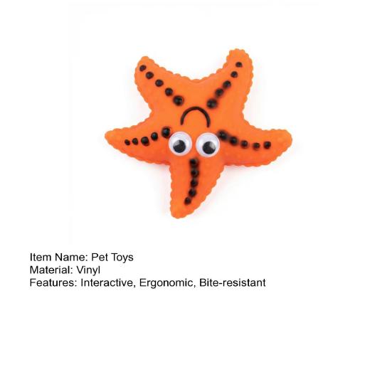 Sternförmiger TPR Hundekauspielzeugball Bissfester Haustierspielzeug mit Beißtextur & Quietscher Interaktiver Zahnsteinentfernungs-Hundespielzeug für kleine mittlere Rassen