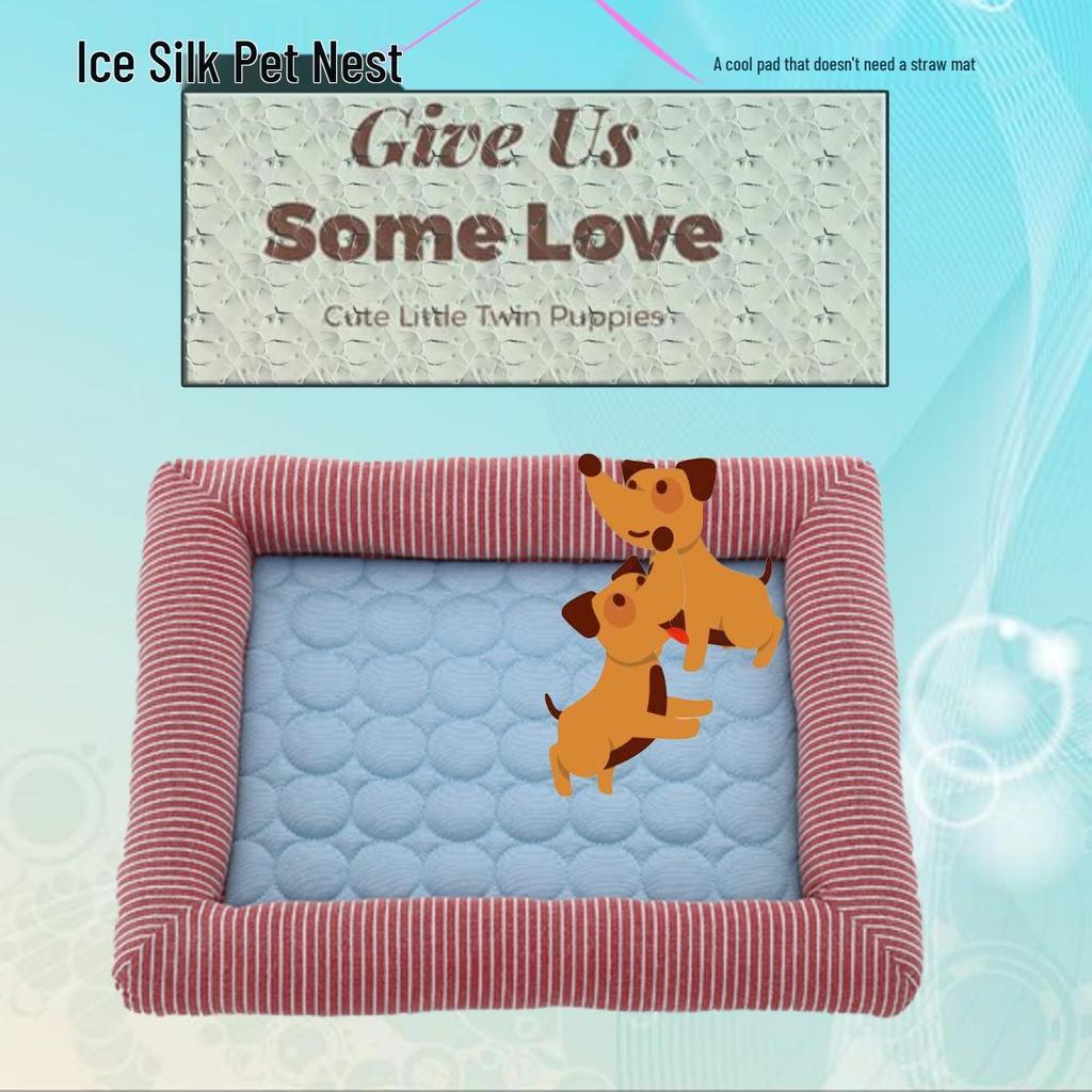 Cooling Ice Silk Mat Cat & Dog Bed for Summer