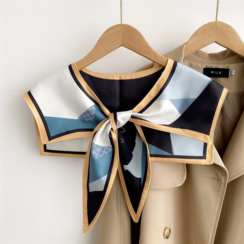 Silk Scarf Shawl for Women - Versatile Double-Layer Neck Protection for Spring, Autumn, and Summer