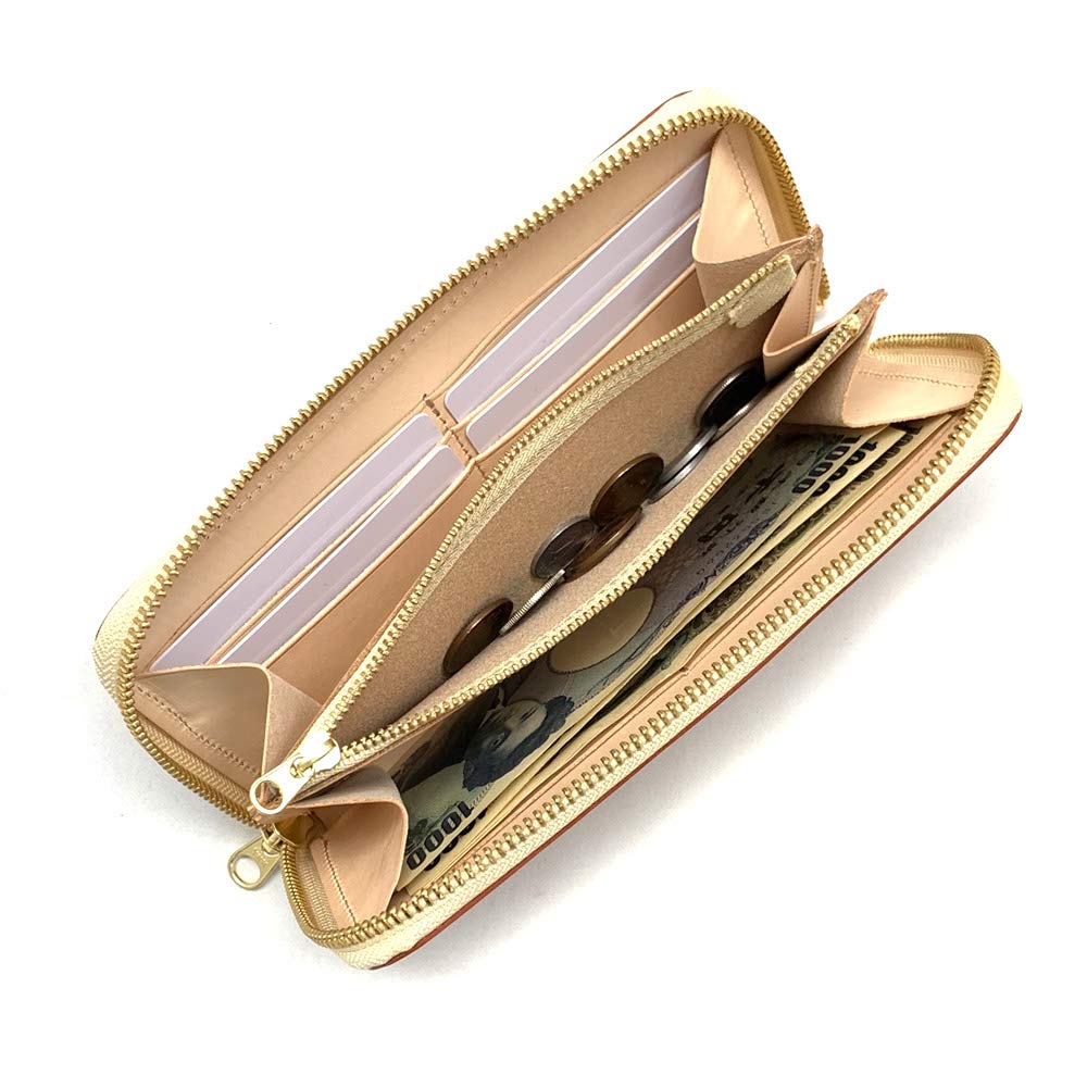 PAIDiA Men's and Women's Bifold Wallet, Popular Round Wallet, Genuine Leather, Brand Name, Coin Purse, Card Slots, Zipper Organizer, Stylish Leather,