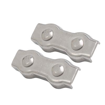 2 Stück M10 Duplex Drahtseilklemme Edelstahl Kabelklemmen Bügel Takelwerk