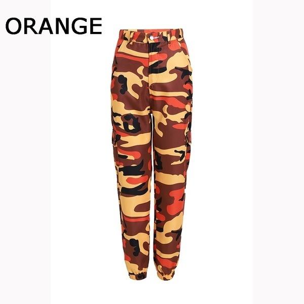 Women's High Waist Slim Cargo Camouflage Pants Plus Size Loose Hip Hop Pants Outdoor Sports Jogging Pants S-3XL