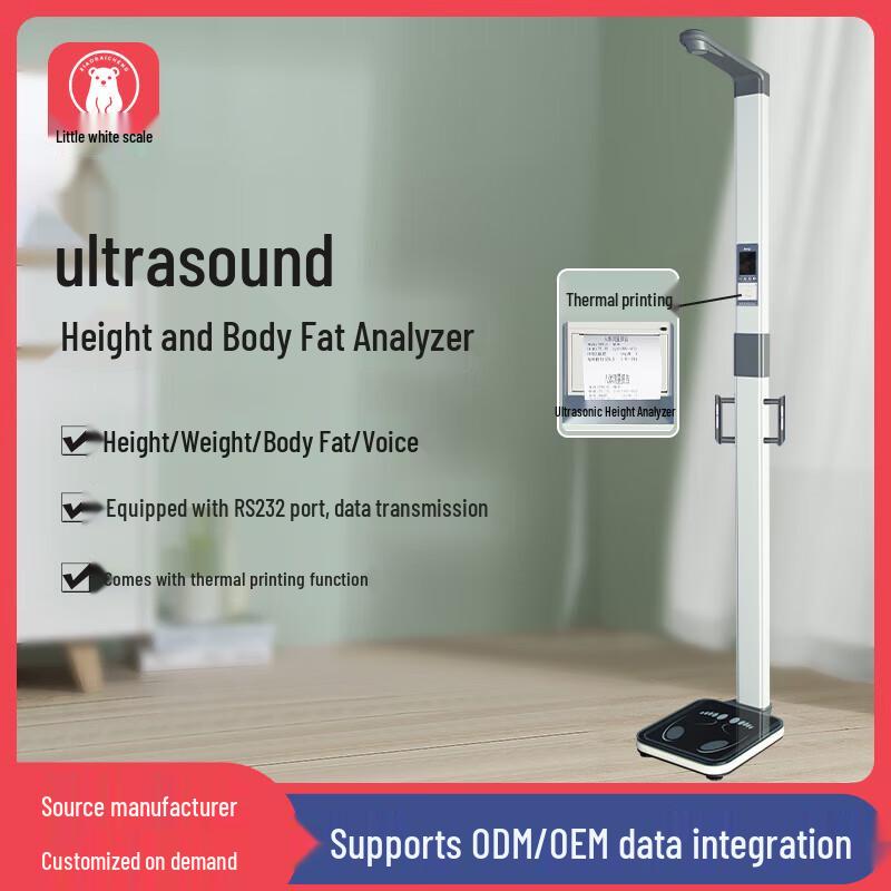 Smart All-in-One Ultrasonic Height, Weight, and Body Fat Scale (CN Version)