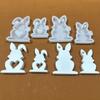 Easter Rabbit Candle Molds Heart Rabbit Silicone Mould DIY Handmade Cake Chocolate Epoxy Baking Mould for Valentines Day