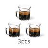 MHW-3BOMBER 70/80ML Coffee Measuring Cups Clear Glass Espresso Shot Glasses Milk Frothing Pitcher Home Kitchen Measuring Tools