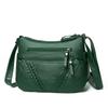 Middle-Aged And Elderly Women'S Bags Crossbody Large-Capacity Work Bags Washed Leather Shoulder Bags Small Square Bags