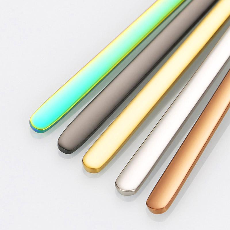 Hangable 5-Piece Tableware Set, Stainless Steel Cutlery Set Dining Utensils Kitchen Dinnerware Set Include Knife/Fork/Spoon/Coffee Spoon