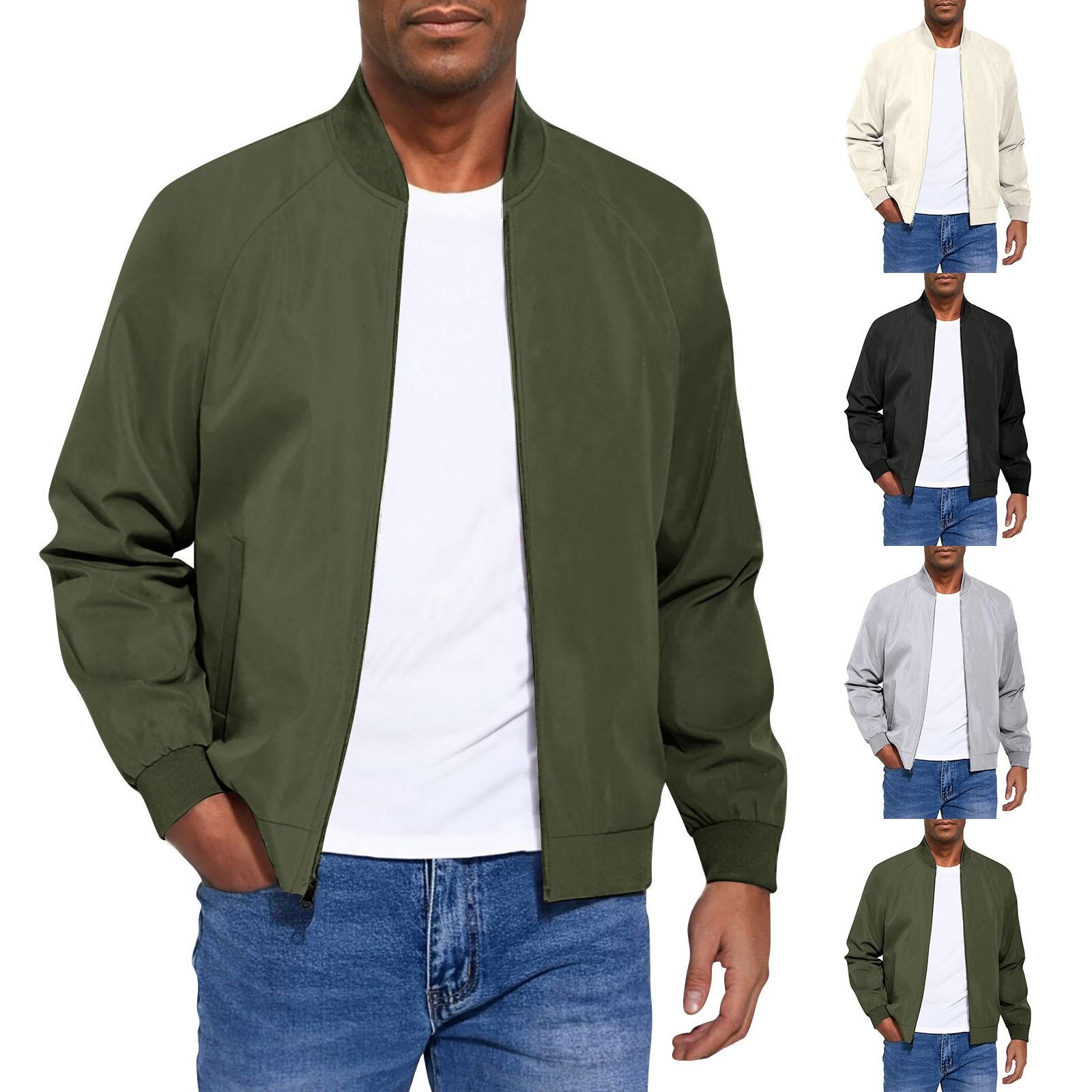 

Men s Athletic Casual Jacket - Outdoor Plus Size Softshell Solid Color Jacket Coat L чорний