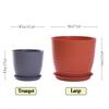 European Style Thickened Resin Flower Pot with Tray Simple Round Green Dipcorn Planting Pot