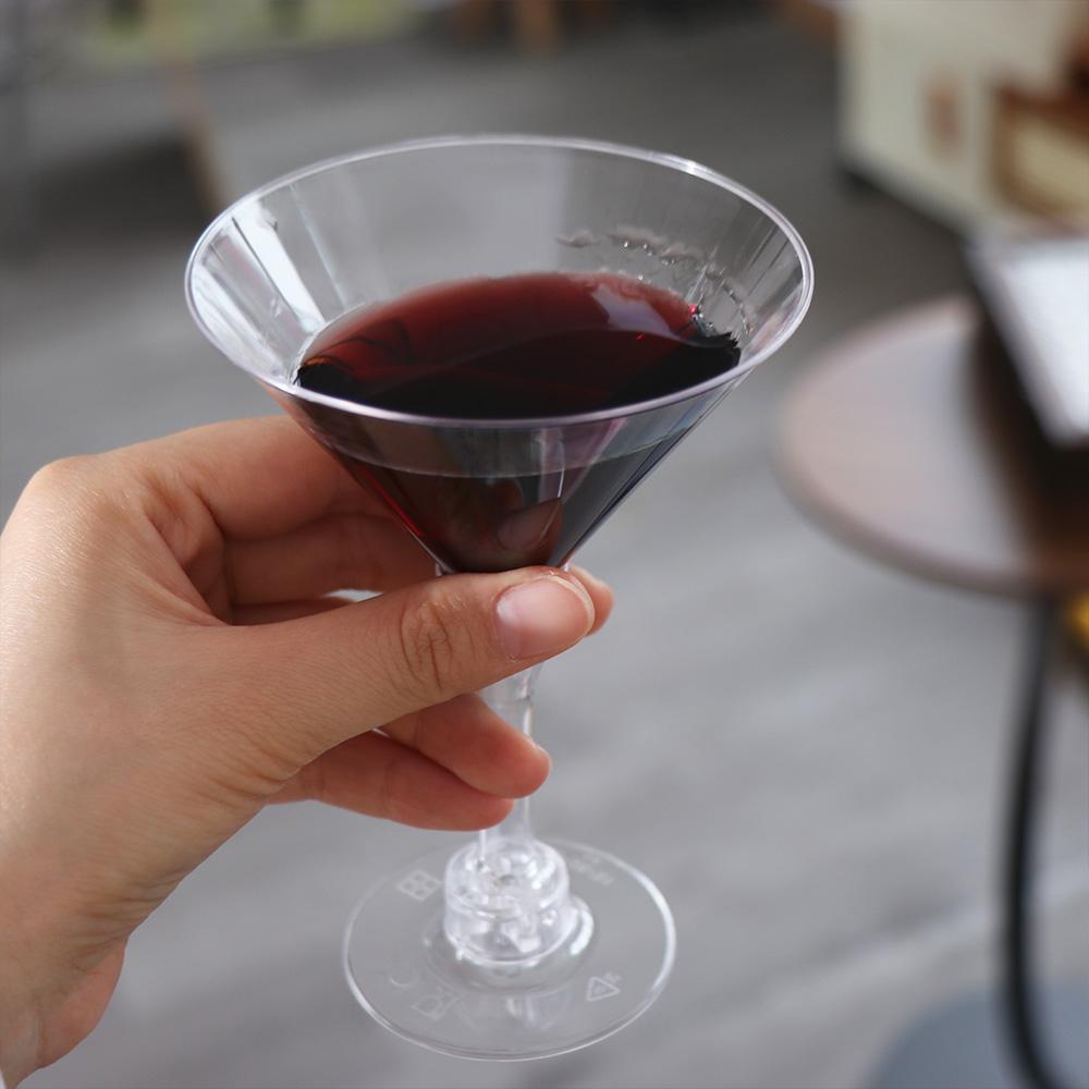 20 Pcs Clear Plastic Margarita Glasses Unbreakable Goblet Disposable Wine Glass  Cocktail