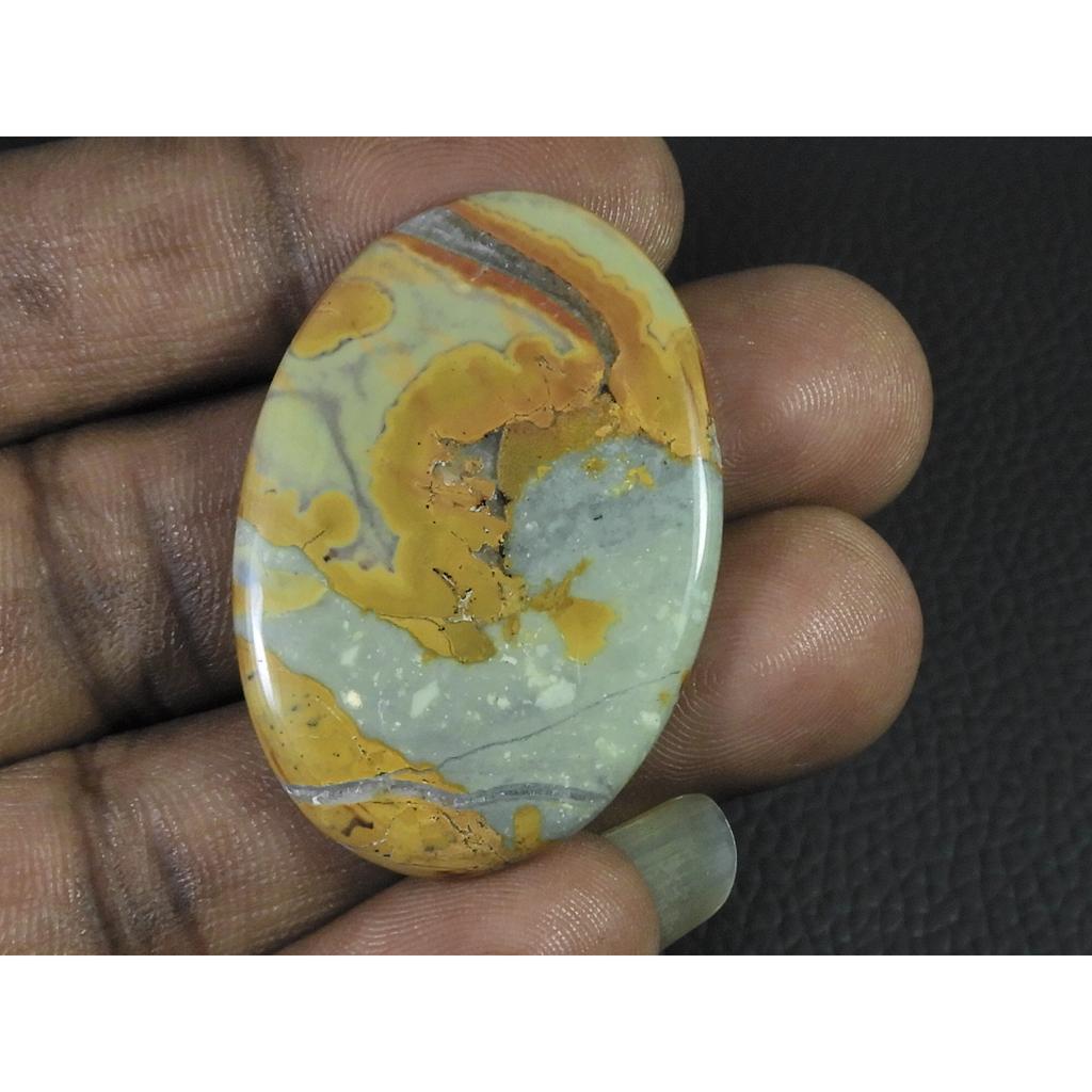51Cts. Natural Maligano Jasper (29X42X03MM) Oval Cabochon Loose Gemstone B-275