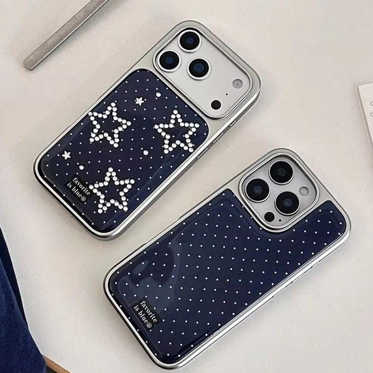 Luxury Clmj Polka Dot Star Phone Case for iPhone 17 16e 16 15 14 13 12 11 Air Pro Max X XR XSMAX 8 7 Plus Swag print Back Cover