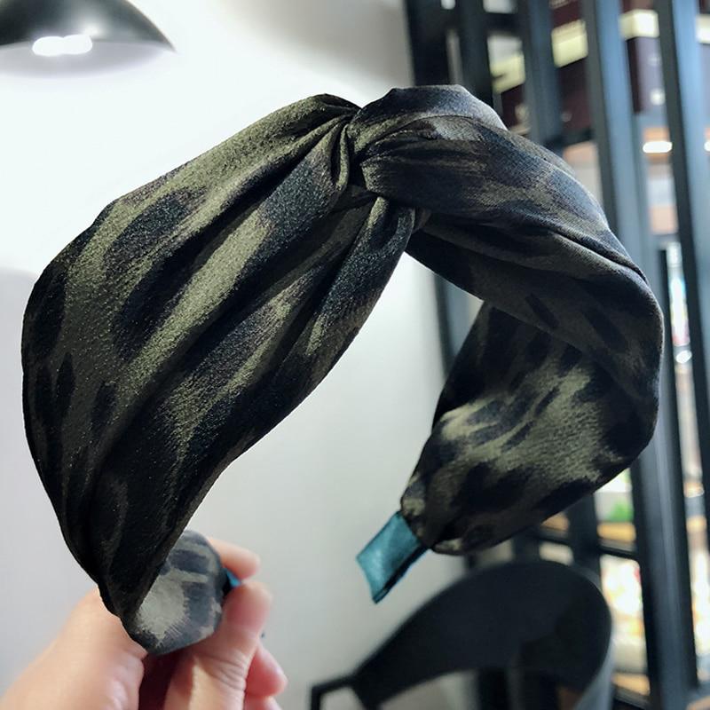 

Женские повязки на голову с леопардовым принтом, сексуальная повязка для волос с поворотным узлом, аксессуары для волос для девочек