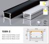 0.5m U/W Style LED Aluminum Profile Black Silver Channel Holder PC Cover Bar Lamp For Cabinet Closet Decor Linear Strip Light