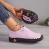 New Stitching Rubber Sole Single Shoes Women Soft Bottom Soft Leather Mom Shoes Large Size 35-45 Women's Shoes