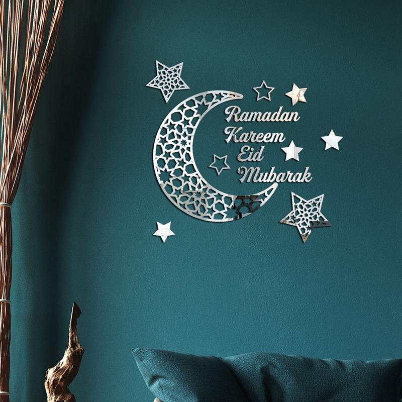 Eid Mubarak Acrylic Wall Stickers Ramadan Decorations For Home  Islamic Muslim Decor Ramadan Kareem Sticker Bedroom Wallpaper