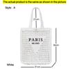 Women'S Fashion Large Capacity Handmade Straw Knitting Tote Bag Summer Travel Beach Shoulder Bags Casual Simple Portable Handbag