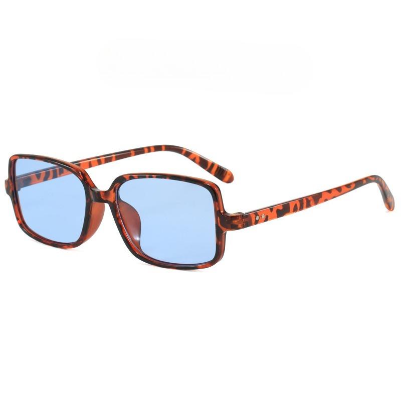 PC Square Frame Sunglasses Fashion Sun Protection for Outdoor Travel Vacation Trendy UV Blocking Lightweight & Durable