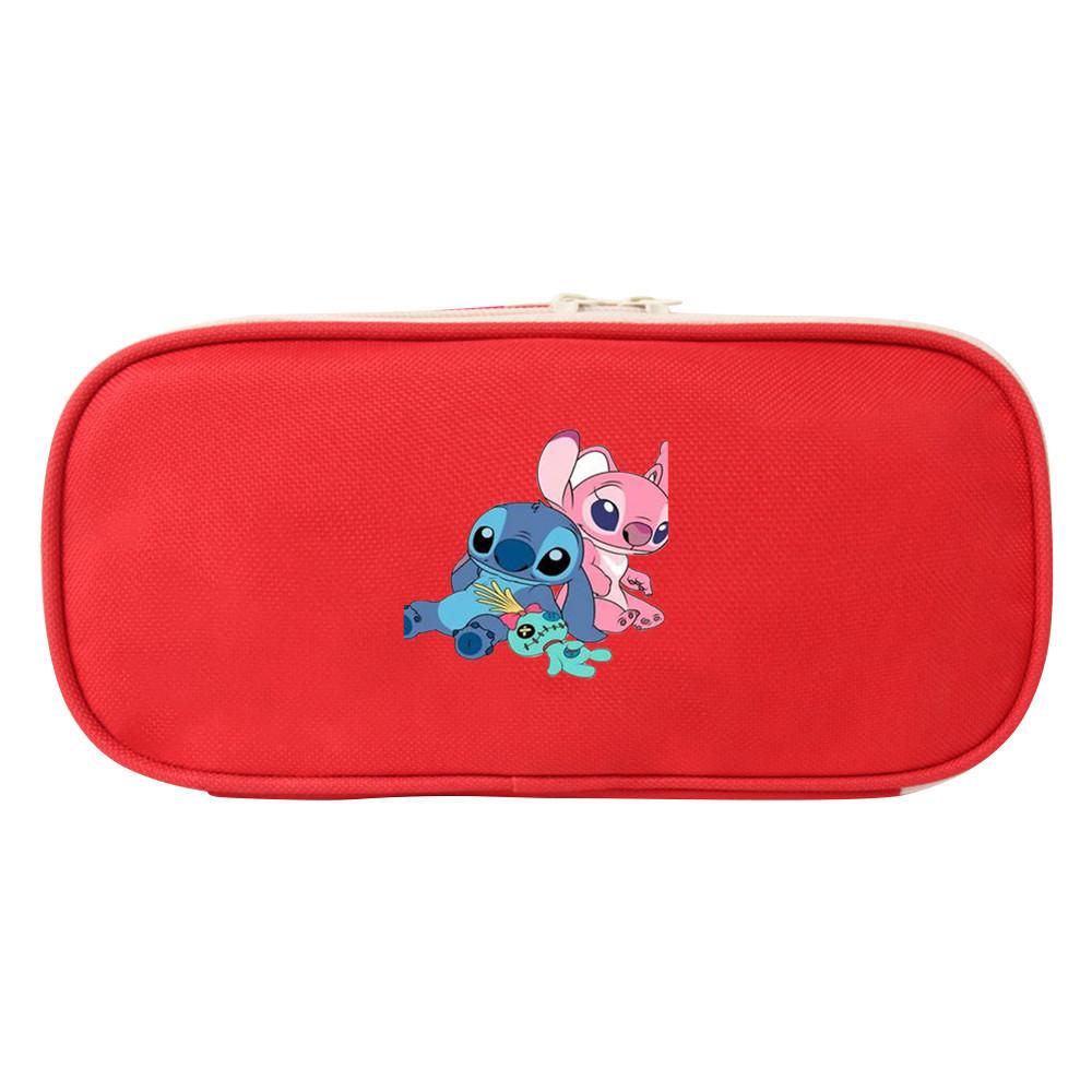 Stitch Colorful Pencil Case Canvas Storage Bag For Elementary School Students