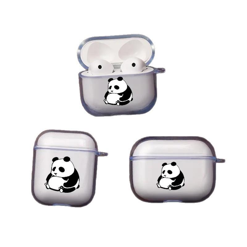 ins transparent panda suitable for AirPods1/1st generation protective case Apple pro/1 wireless bluetooth headset cover