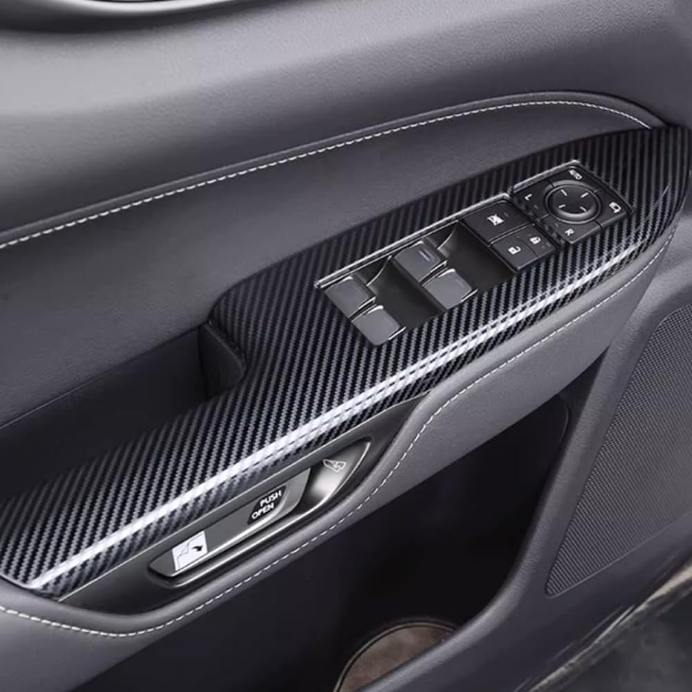 Car Accessories Inner Window Lift Door Lock Switch Control Panel Cover Trim Compatible with Lexus NX 250 350 350h 450h+ 2025 2024 2023 2022 (Carbon