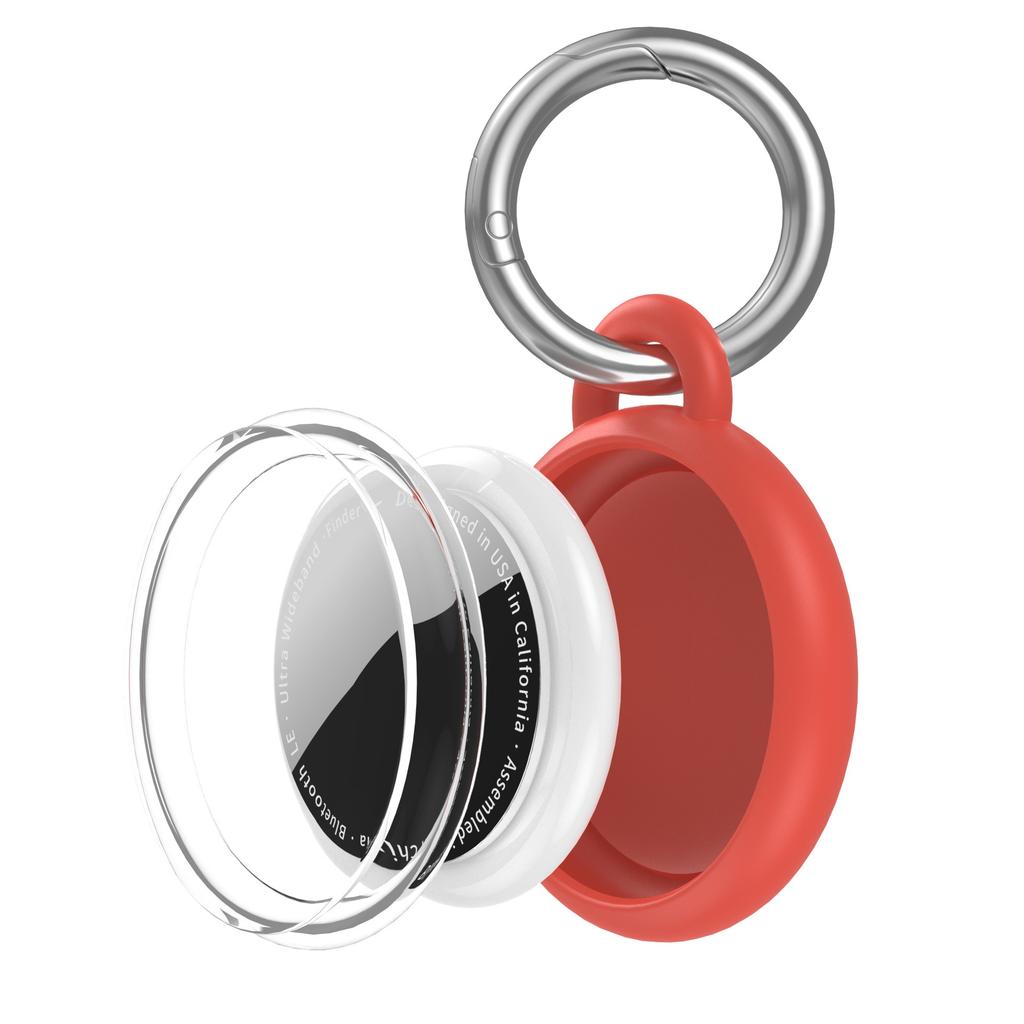 CT29 For Apple AirTag Tracker Waterproof Case Shockproof TPU Protective Cover with Hook