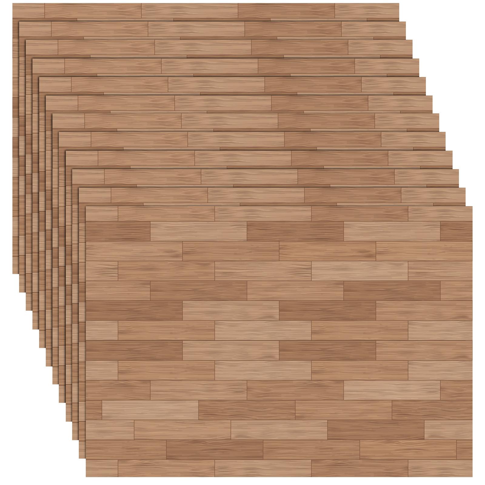 

35 Pcs Miniature Dollhouse Wallpaper Self-Adhesive Mini Diy Floorboards Wall Paper Real Life Diy Decoration For Dollhouse(Brown)