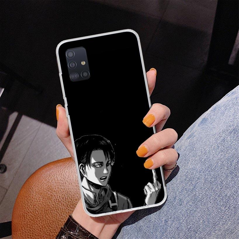 Attack Levi Phone Case For Samsung Galaxy A52 A32 A22 A12 A51 A31 A50S A30S A20S A10S Note 20 Ultra 10 Plus S10 A72 A71 Galaxy A