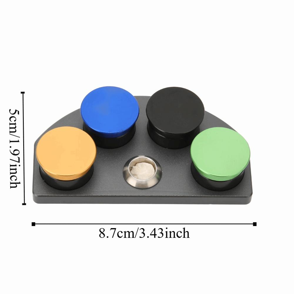 4 Plates Watch Oil Cup Alloy Material 4 Color Watch Oiler Dish With Lid Ceramic Insert Watch Repairing Accessory Repairmen Use