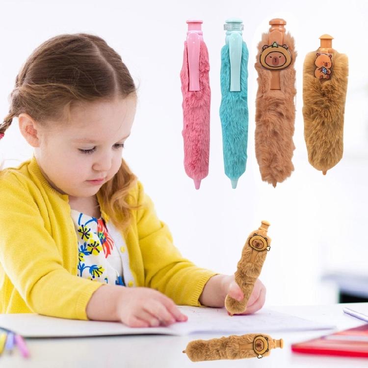 Plüsch Kugelschreiber 1,0 mm Unterschriftenstift Schwarze Tinte Schreibwarenstift Geschenkstift Geschmeidiger Schreibstift für Schüler