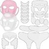 32 Pieces Facial Chest Neck Silicone Pad Reusable Face Forehead Patches Facial Sleeping Mask Cover for Smoothing Facial Chest Neck Forehead Eye Mouth