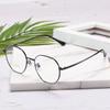 Black Full Frame Anti-Blue Light Prescription Glasses for Myopia - Unisex, Round Face.