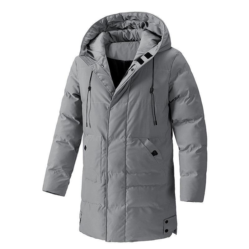 Medium and Long Cotton-padded Clothes, Men's Large Size, Loose Hooded Cotton-padded Jackets In Winter, Warm and Thickened Down Cotton-padded Clothes.