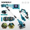 Yofidra 1200W Electric Scarifier Electric Garden Tiller Garden Cultivator Rototiller Lawn Mower Tool For Makita 21V Battery Pin