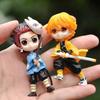 Q Version Demon Slayer Handicrafts 6-piece Mini Figurines Set 11cm For Display