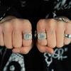 Retro Ägypten Anubis Horus Ring für Männer Punk Gothic Rock Hiphop Offener Ring Handgefertigt Designer Zirkon Biker Accessoires Liebhaber Geschenk
