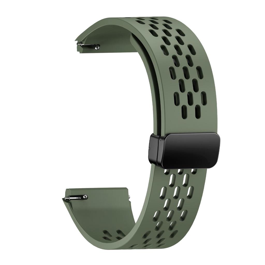 Compatible Magnetic Buckle Silicone Watch Strap for Huawei Watch GT6 Pro 46mm - Breathable Design
