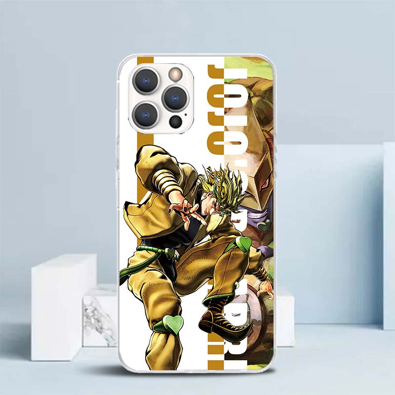 JoJo Bizarre Adventure Anime Soft Cover for iPhone 16 17 Air 15 14 Pro Max 16E Phone Case 13 Mini 12 11 7 SE 8 Print Pattern Fit