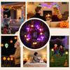 LED Halloween Garland with Orange Pumpkin Willow Vine Twig Bat Lights 8-Modes Battery Operated Waterproof Decorations for Indoor