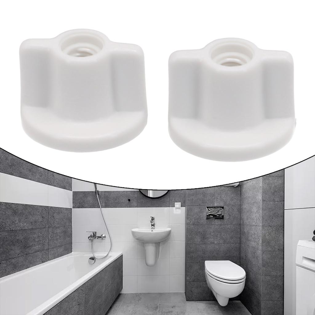 6MM Kunststoffschraube Gegenmutter Ersatz für Toilettensitz Unterseite - 2 Stück Weiße Befestigungsmutter Kompatibel mit 6MM Schrauben & 2,5cm Größe