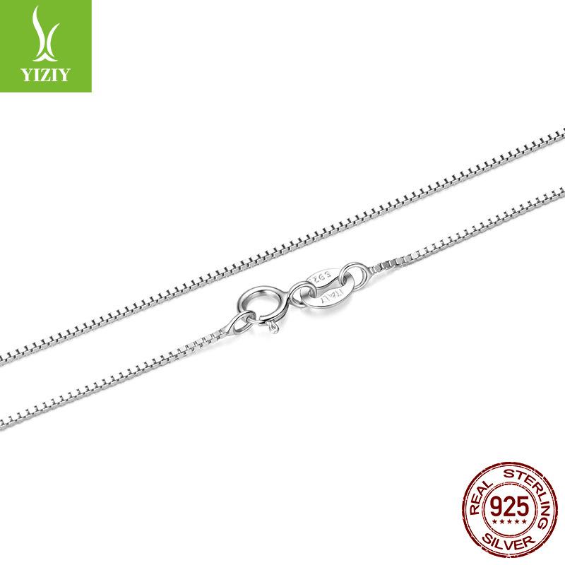 

S925 Sterling Silver Basic Necklace Single Chain, Popular Versatile Box Chain Chain length 40cm серебряный