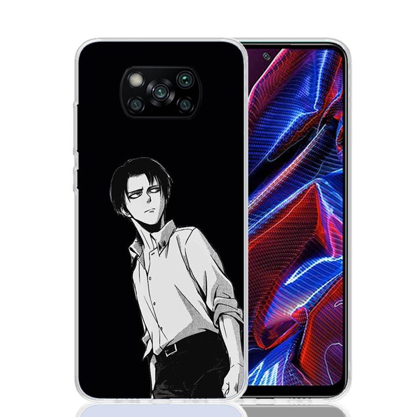 Attack Levi Case Phone Cover for Xiaomi Redmi Note 10 9 9S 8 8T 7 5 Pro Mi 12T 11T 10T 9T 12 11 Lite A3 A2 Trend Fundas Mi 11T 1