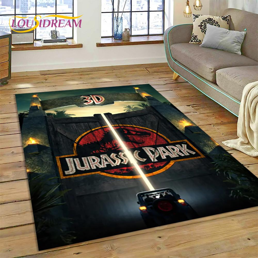 3D Cartoon Jurassic Park Dinosaur Dino Rug Carpet for Living Room Bedroom Decor,floor Mat Non-slip Decoration for Sofa Doormat